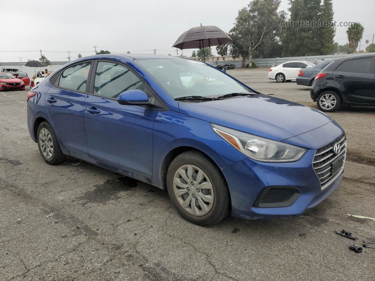 2021 Hyundai Accent Se Blue vin: 3KPC24A67ME141257