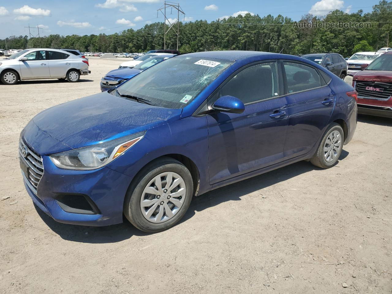 2021 Hyundai Accent Se Blue vin: 3KPC24A67ME144014