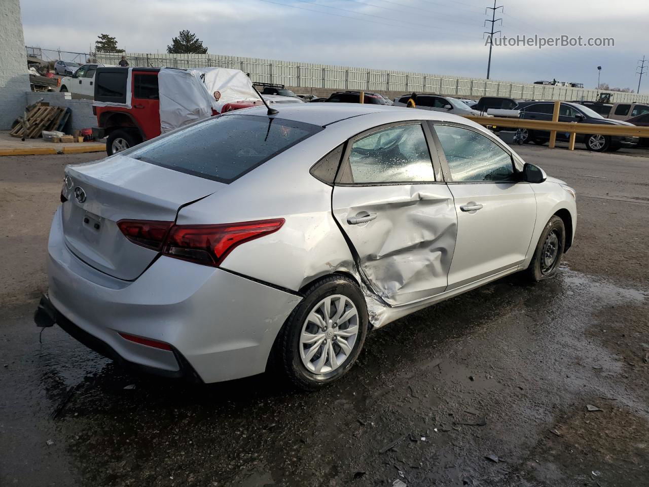 2021 Hyundai Accent Se Silver vin: 3KPC24A67ME149021