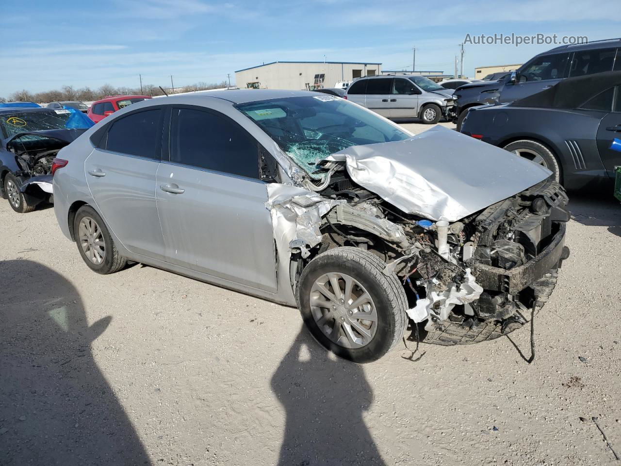 2021 Hyundai Accent Se Silver vin: 3KPC24A68ME133832