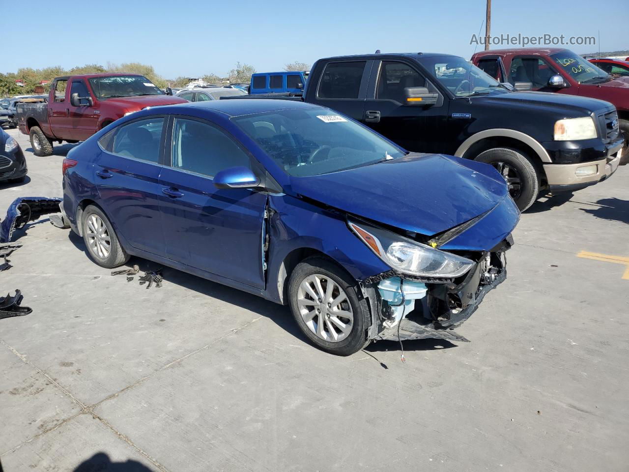 2021 Hyundai Accent Se Blue vin: 3KPC24A68ME152817