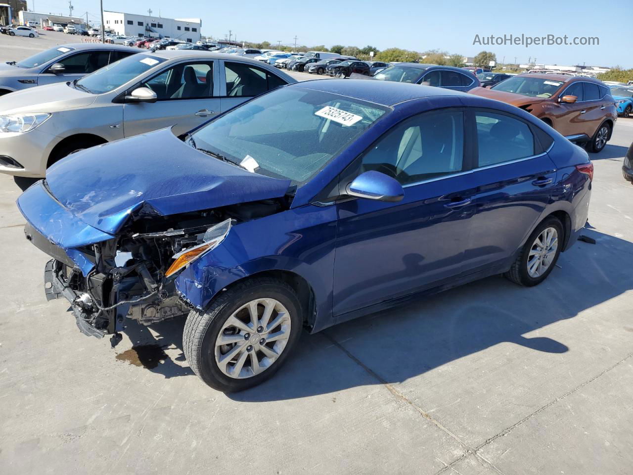 2021 Hyundai Accent Se Blue vin: 3KPC24A68ME152817