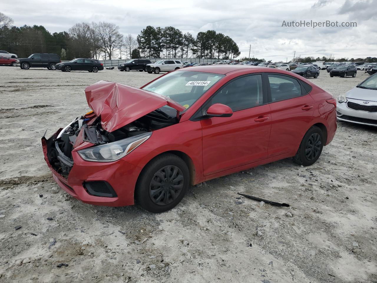 2021 Hyundai Accent Se Red vin: 3KPC24A69ME128557