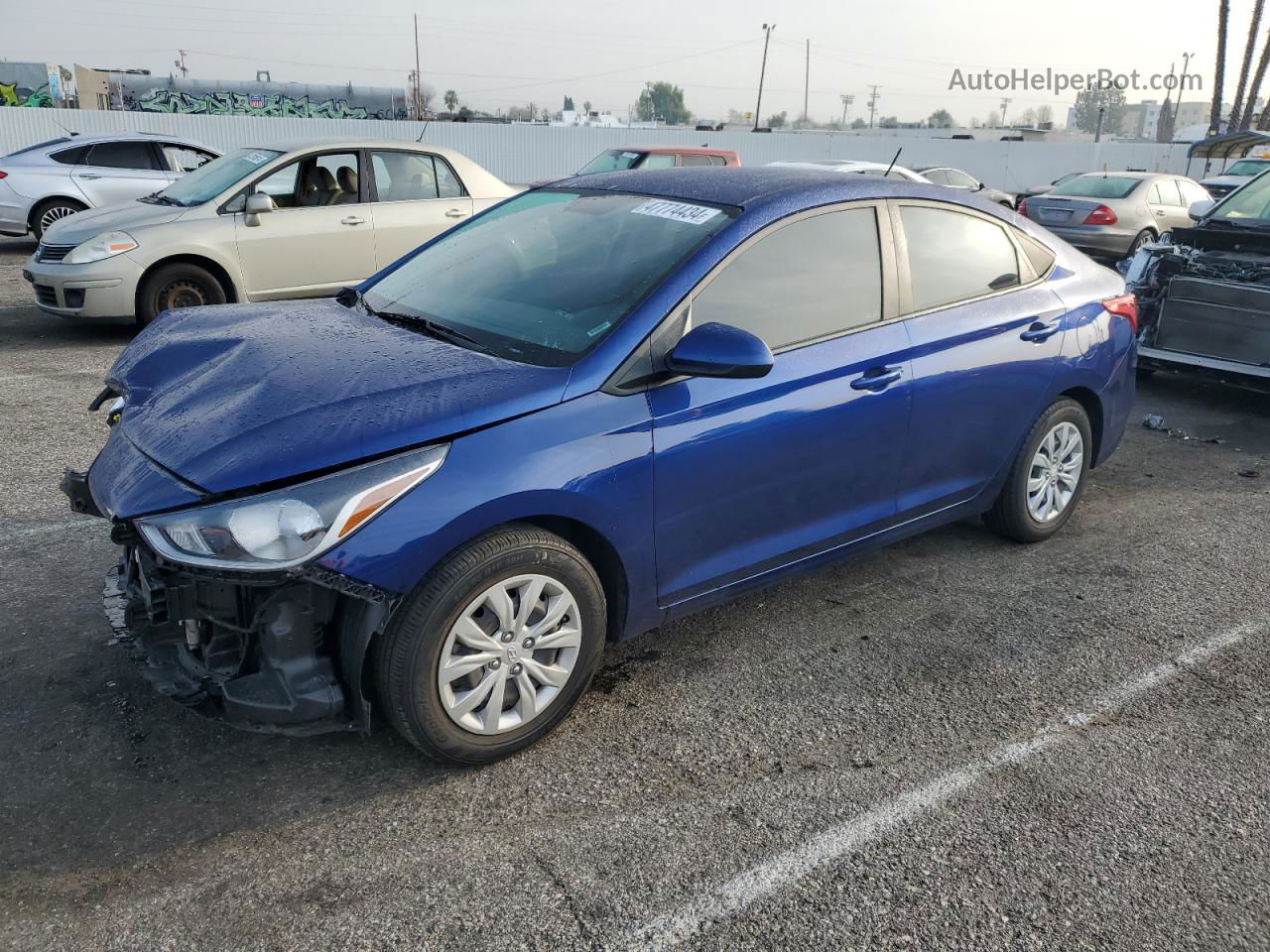 2021 Hyundai Accent Se Синий vin: 3KPC24A69ME149389