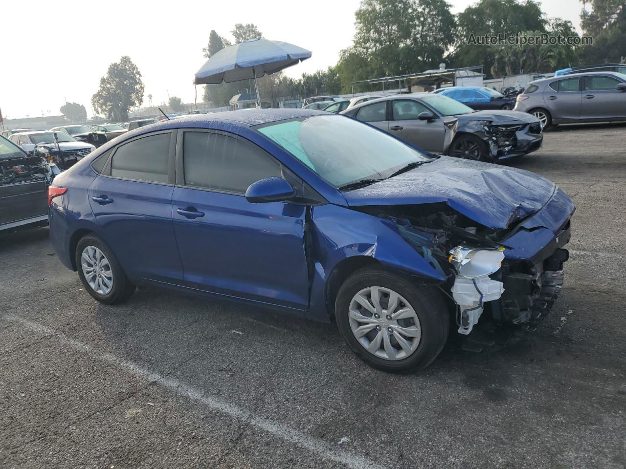 2021 Hyundai Accent Se Blue vin: 3KPC24A69ME149389