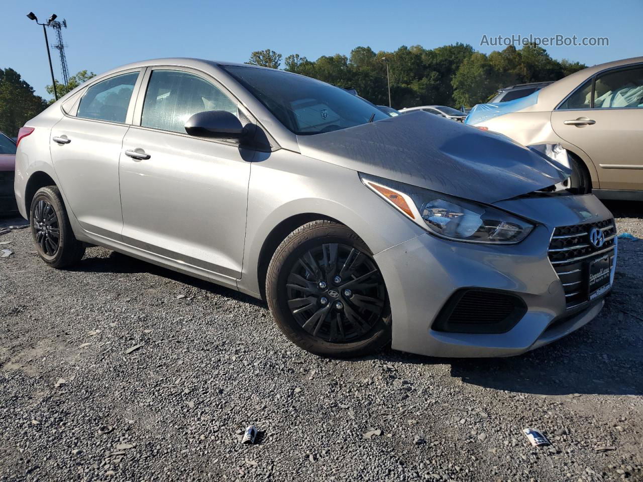 2021 Hyundai Accent Se Silver vin: 3KPC24A6XME133508