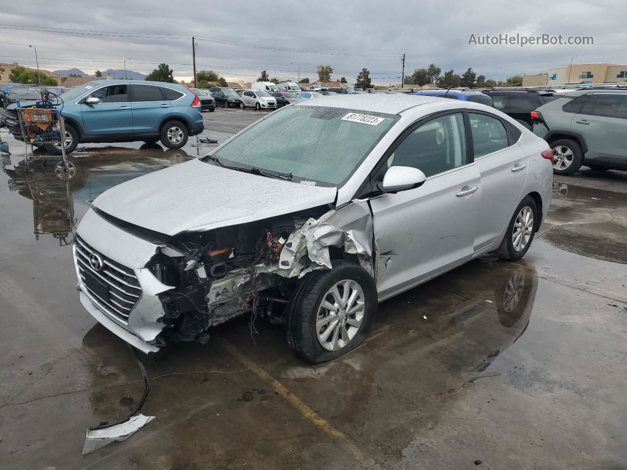 2021 Hyundai Accent Se Silver vin: 3KPC24A6XME134738