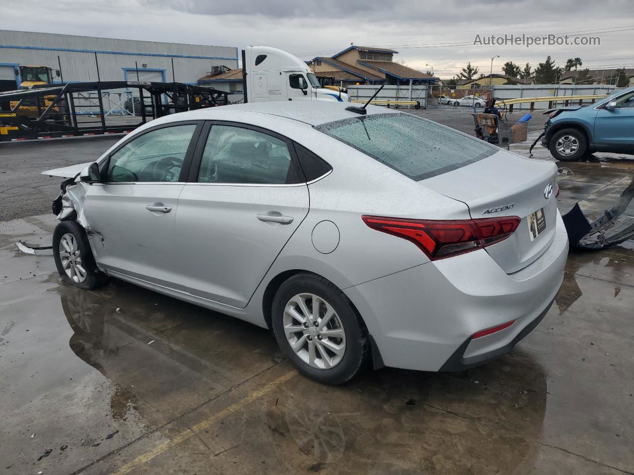 2021 Hyundai Accent Se Silver vin: 3KPC24A6XME134738