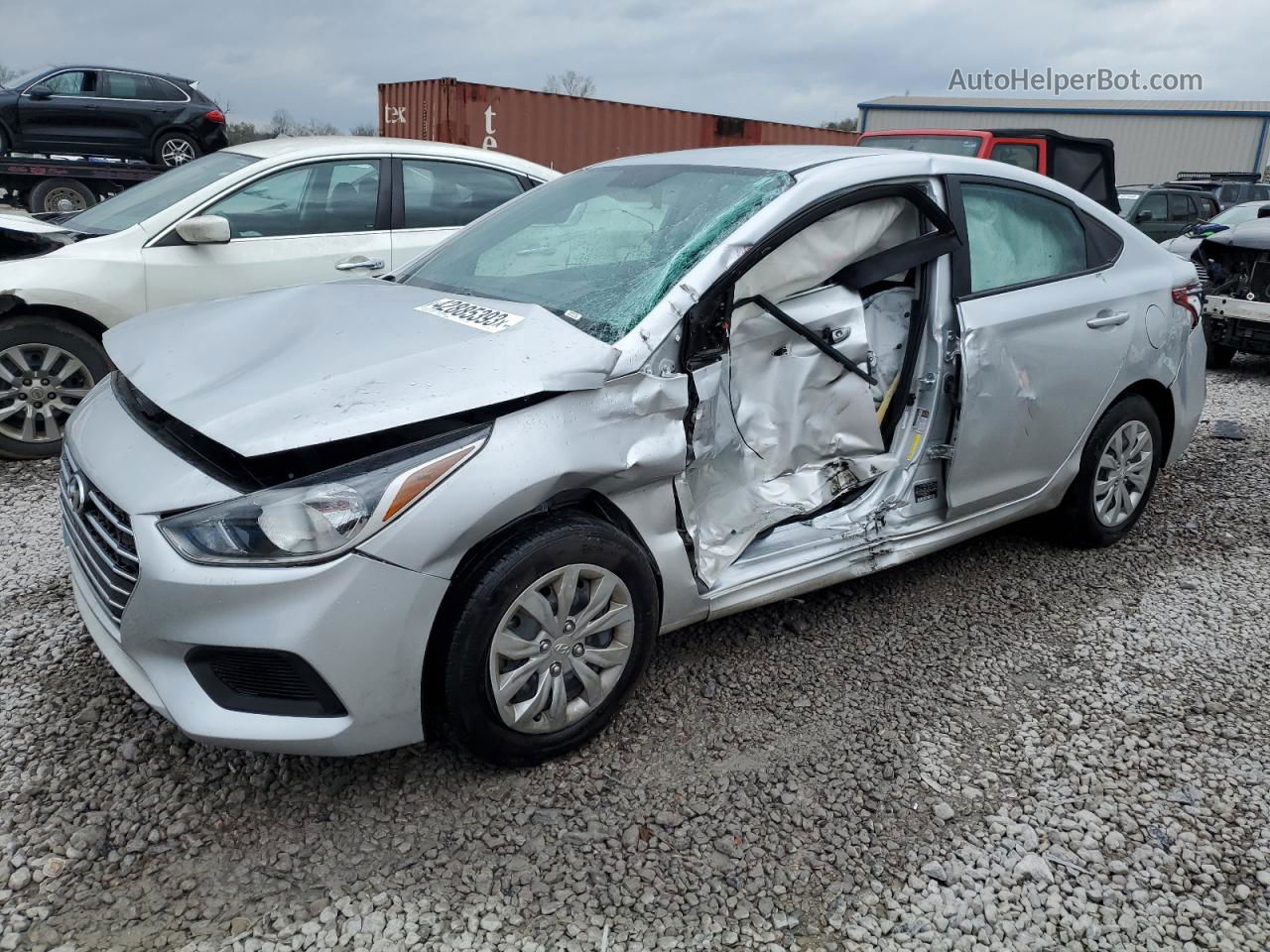 2021 Hyundai Accent Se Серебряный vin: 3KPC24A6XME141365