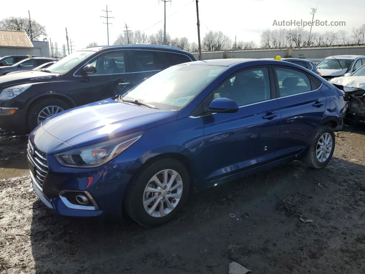 2021 Hyundai Accent Se Blue vin: 3KPC24A6XME142788