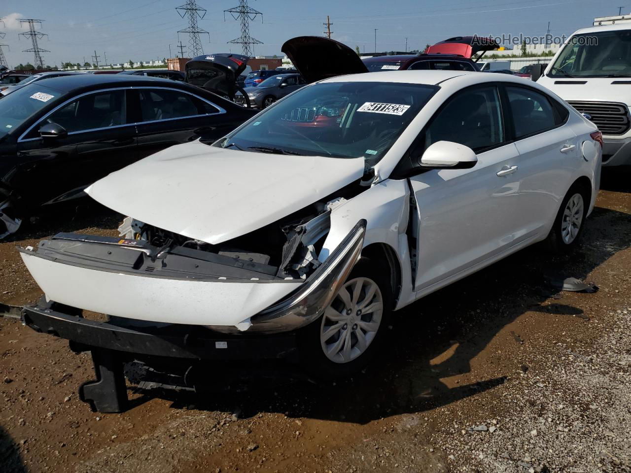 2021 Hyundai Accent Se White vin: 3KPC24A6XME147750