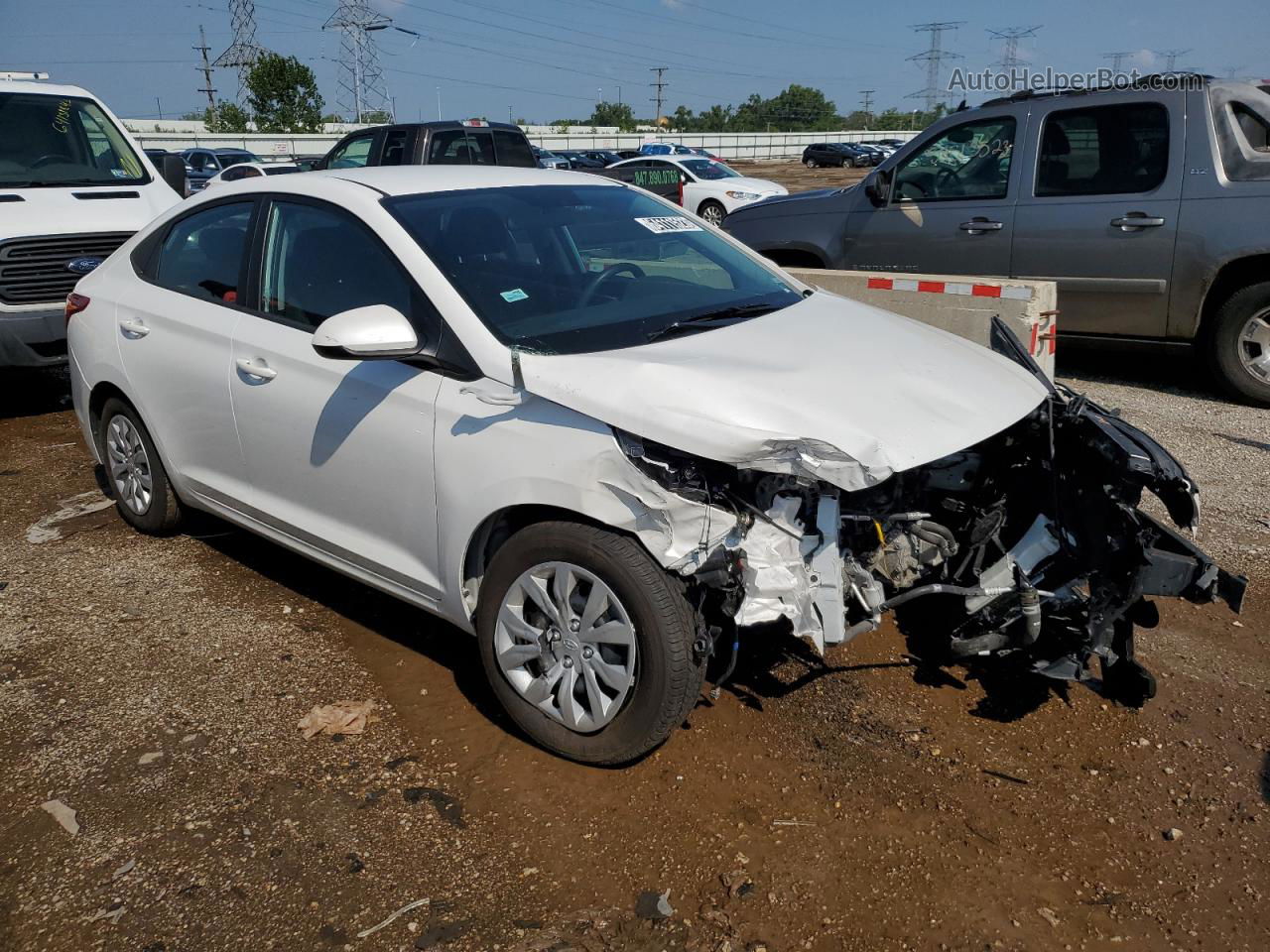 2021 Hyundai Accent Se White vin: 3KPC24A6XME147750