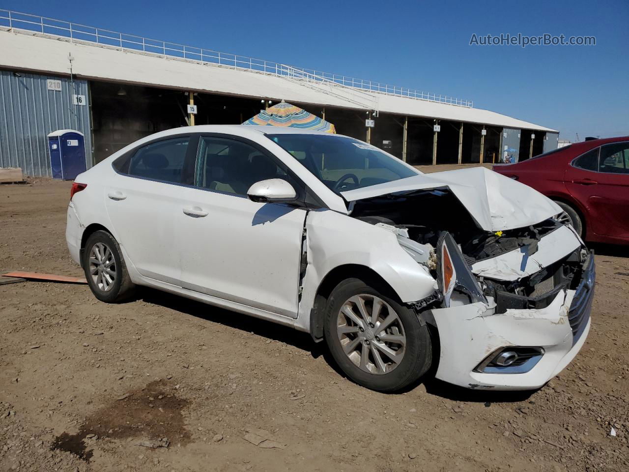 2021 Hyundai Accent Se White vin: 3KPC24A6XME150325