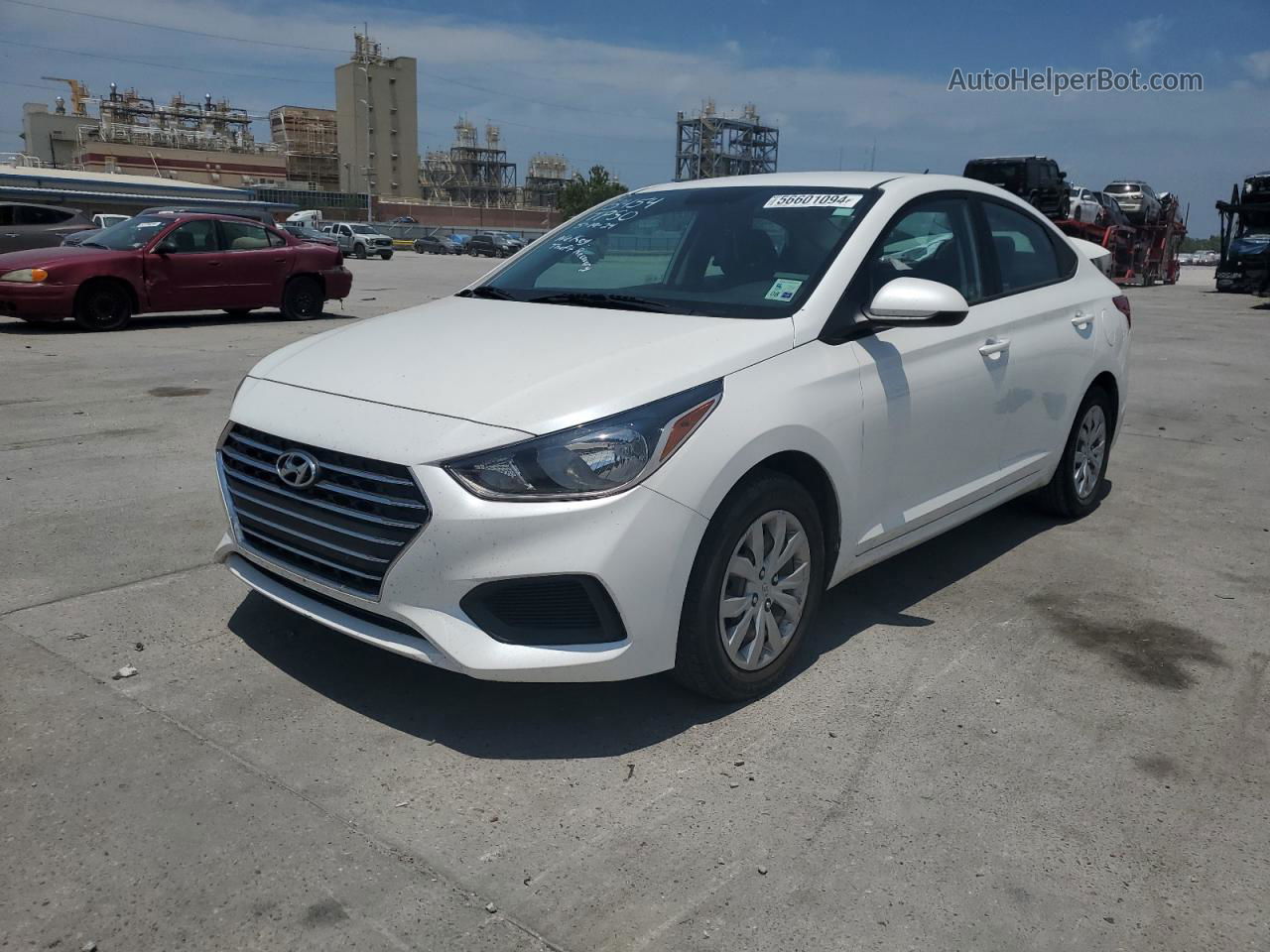 2021 Hyundai Accent Se White vin: 3KPC24A6XME152947