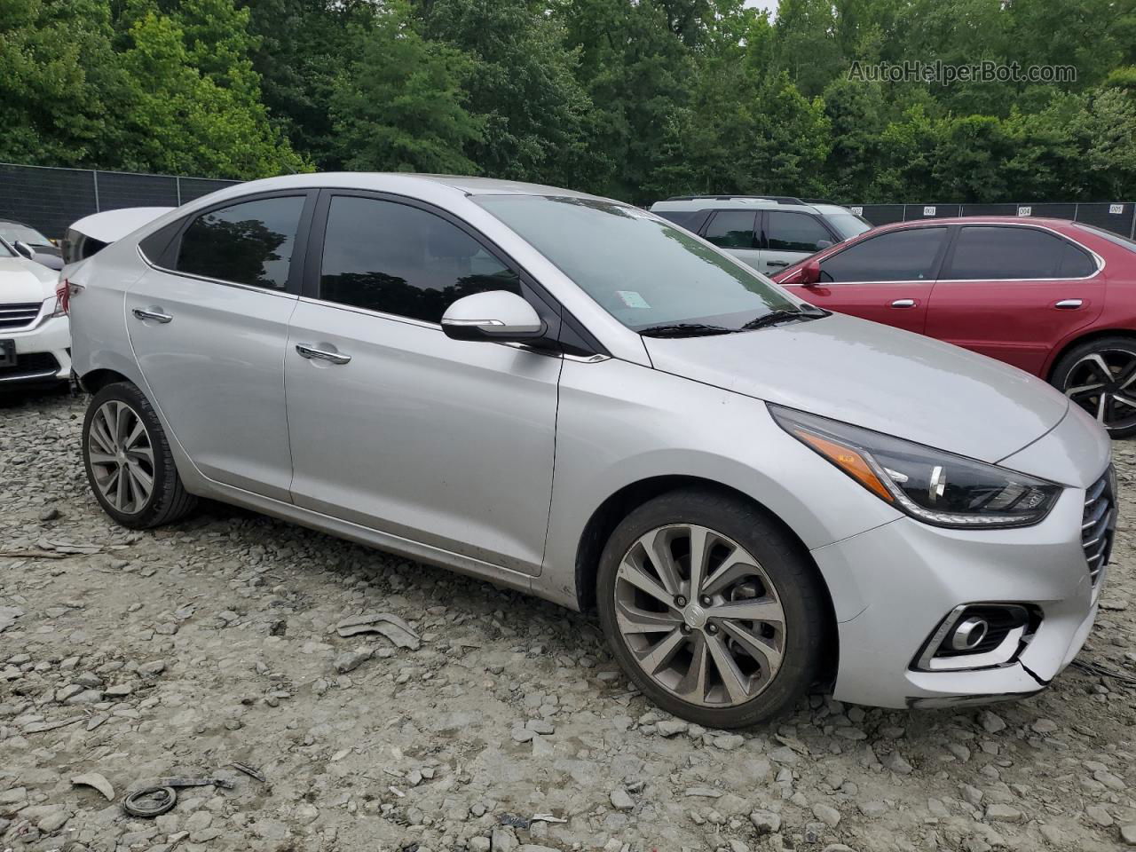 2021 Hyundai Accent Limited Silver vin: 3KPC34A61ME143275