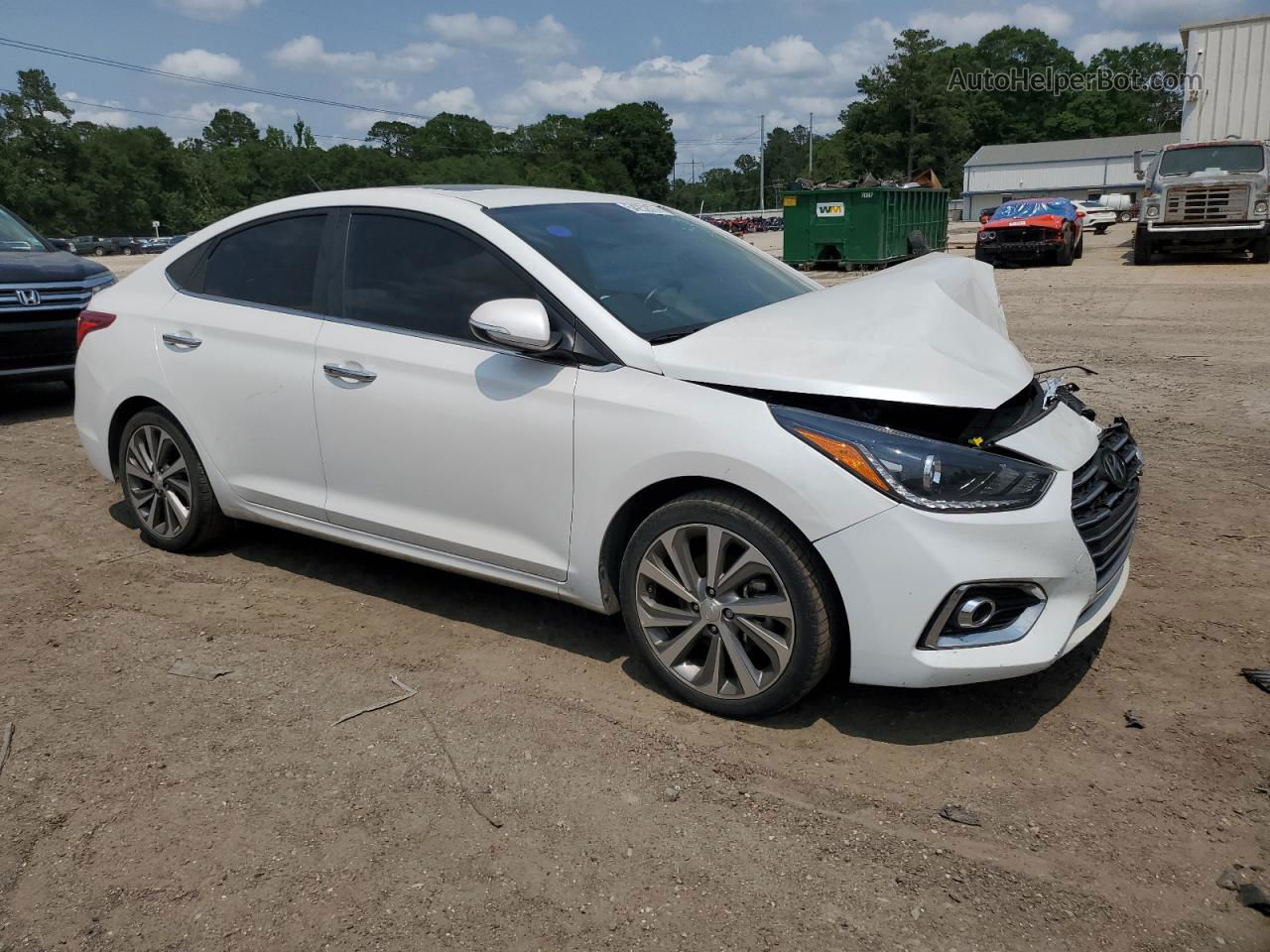 2021 Hyundai Accent Limited White vin: 3KPC34A69ME136882