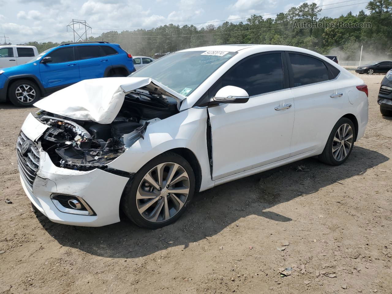 2021 Hyundai Accent Limited White vin: 3KPC34A69ME136882