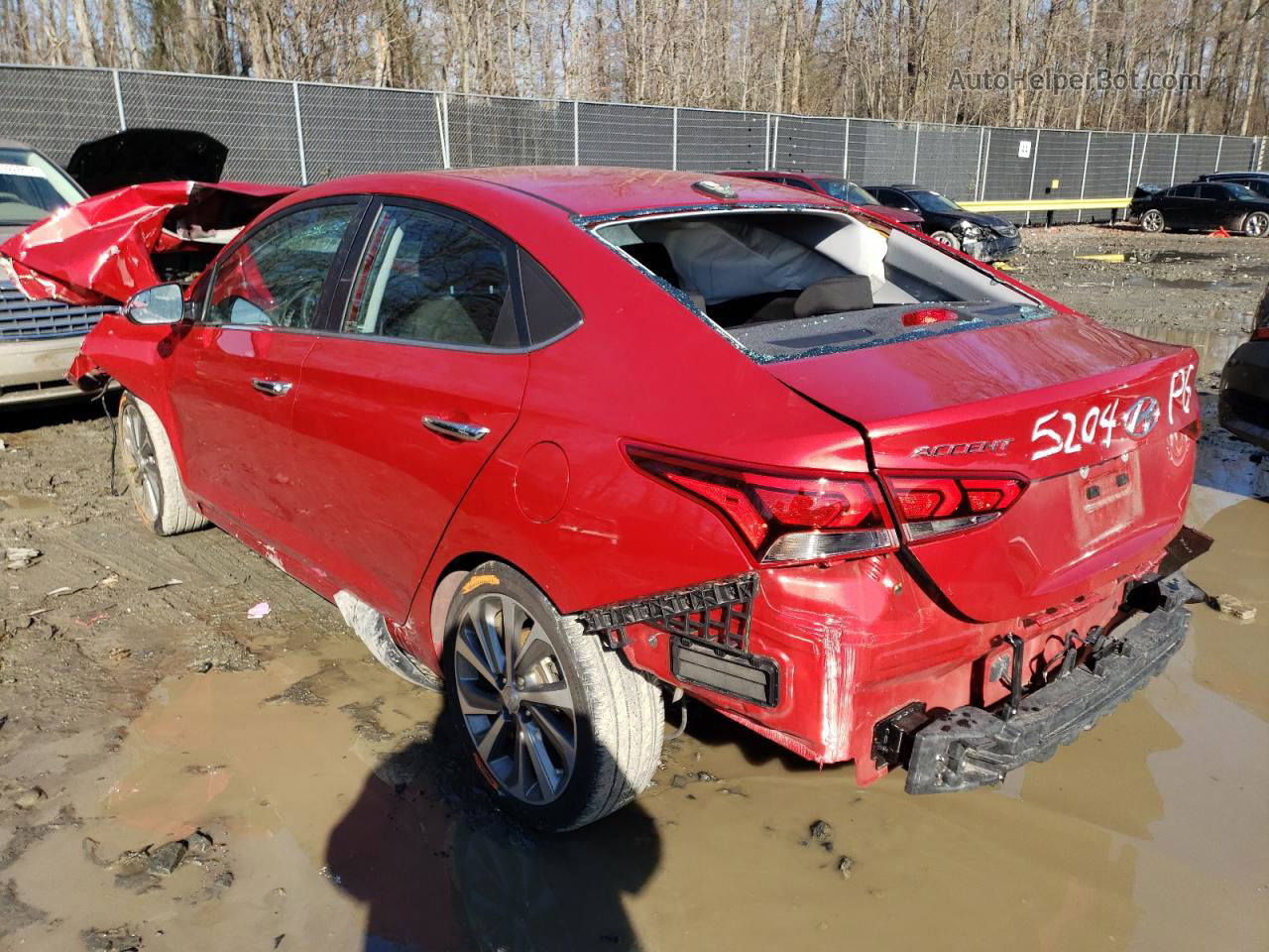 2021 Hyundai Accent Limited Red vin: 3KPC34A6XME145204