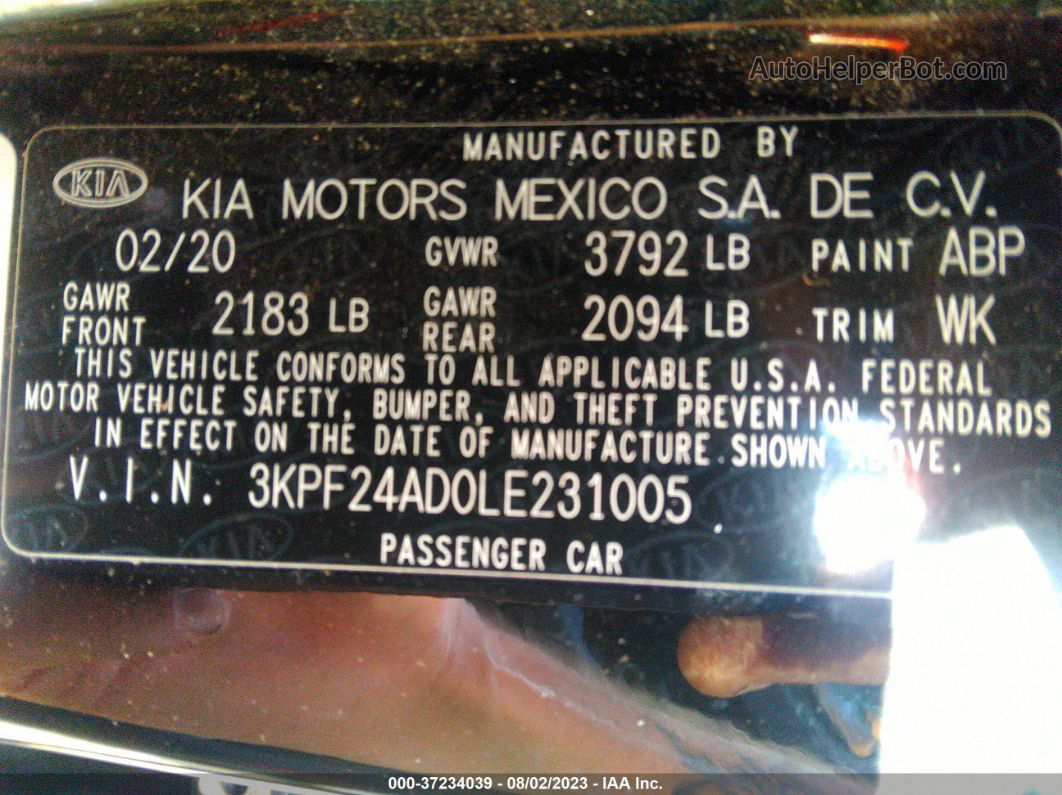 2020 Kia Forte Lxs Green vin: 3KPF24AD0LE231005