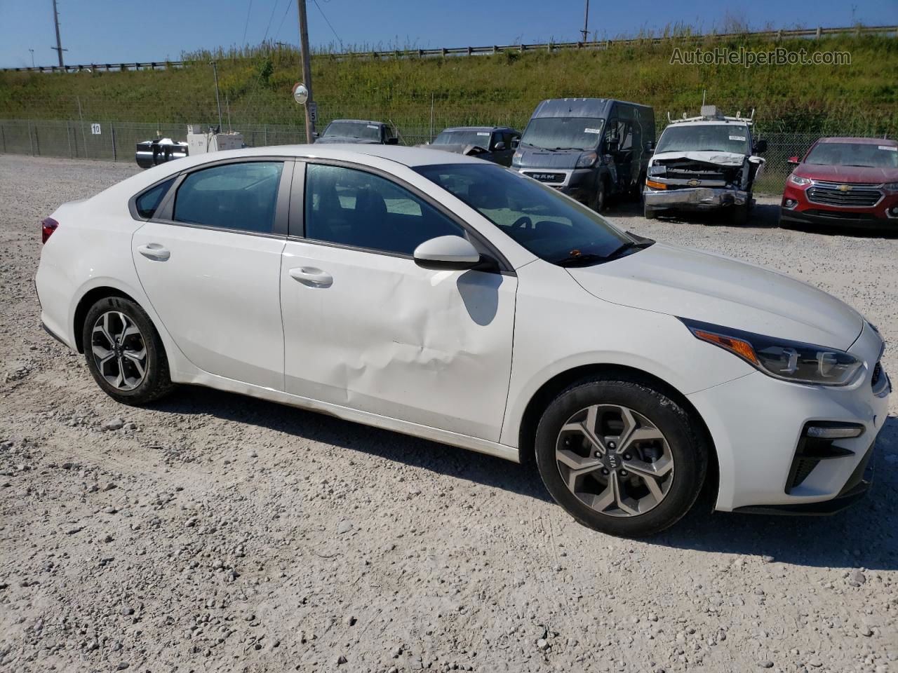 2020 Kia Forte Fe White vin: 3KPF24AD0LE247124