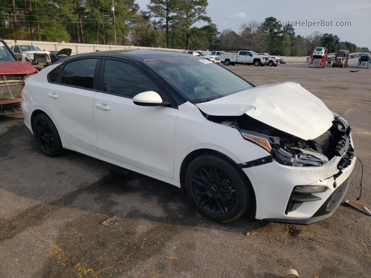 2020 Kia Forte Fe White vin: 3KPF24AD1LE201592