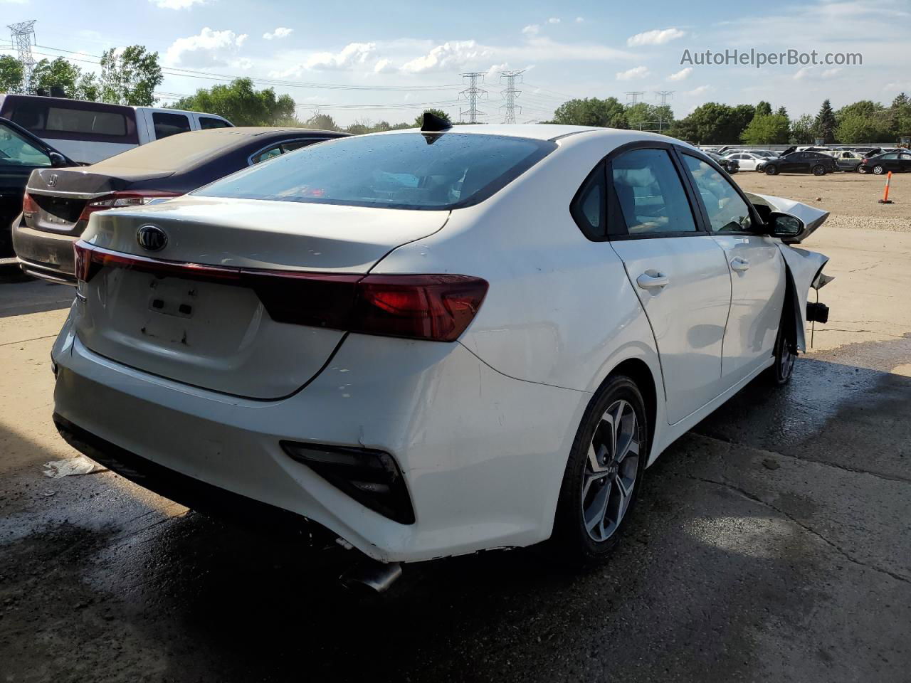 2020 Kia Forte Fe White vin: 3KPF24AD2LE196208