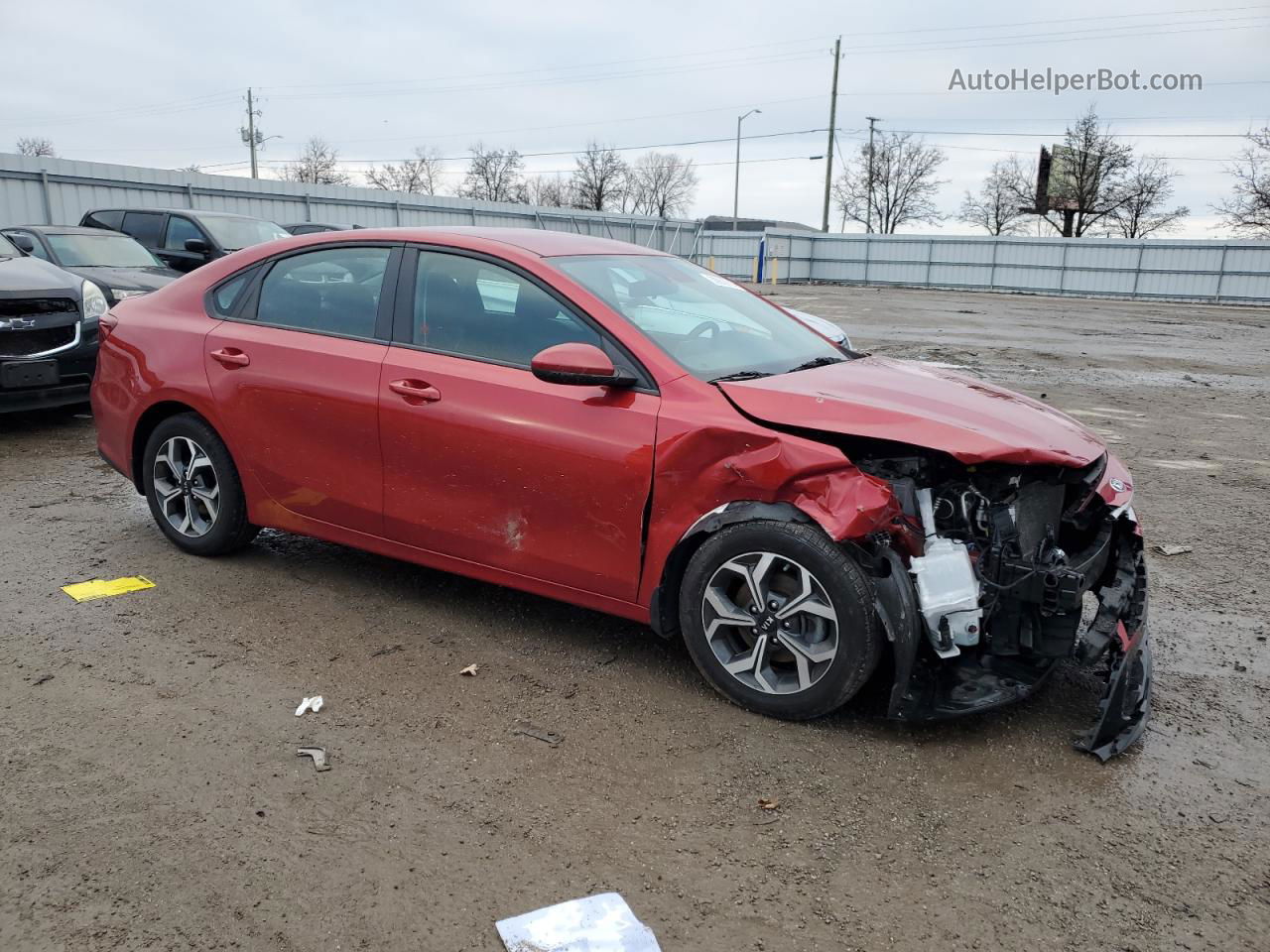 2020 Kia Forte Fe Красный vin: 3KPF24AD3LE173410