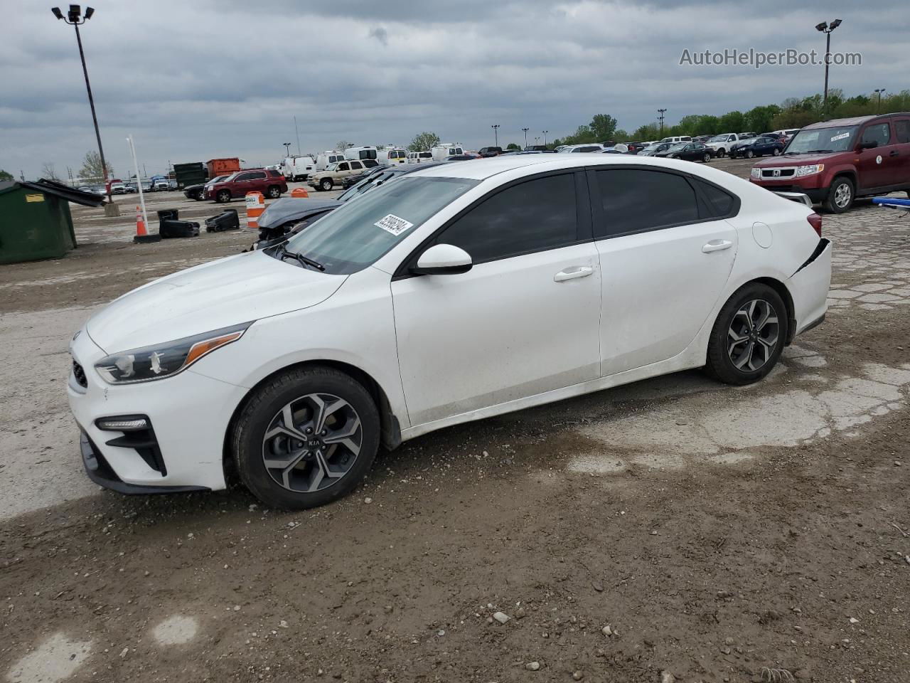 2020 Kia Forte Fe White vin: 3KPF24AD4LE193522