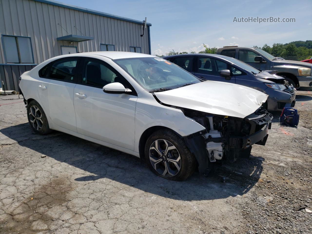 2020 Kia Forte Fe White vin: 3KPF24AD4LE212604