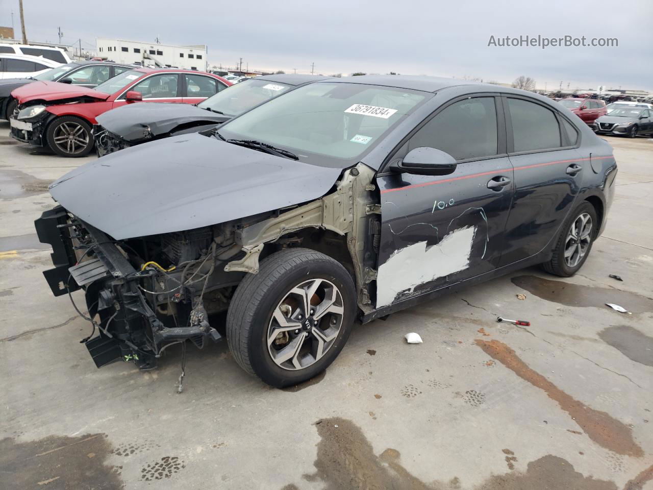 2020 Kia Forte Fe Gray vin: 3KPF24AD4LE220282