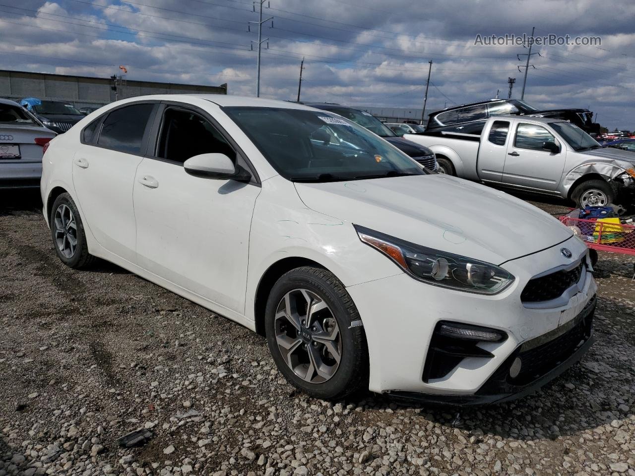 2020 Kia Forte Fe White vin: 3KPF24AD5LE154471