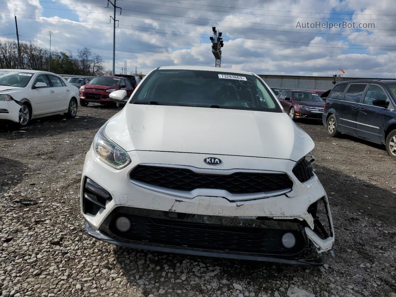 2020 Kia Forte Fe White vin: 3KPF24AD5LE154471