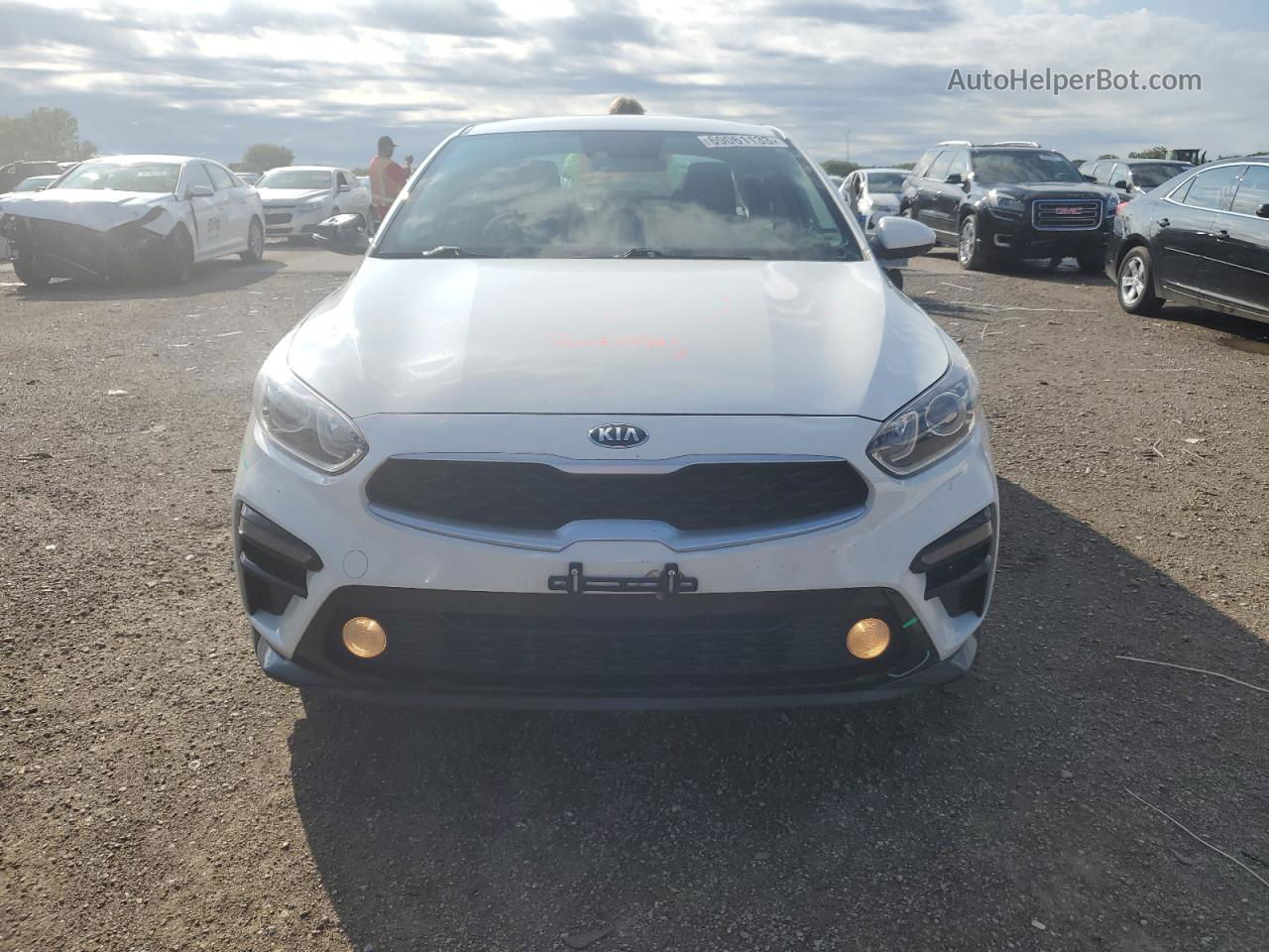 2020 Kia Forte Fe White vin: 3KPF24AD5LE154664