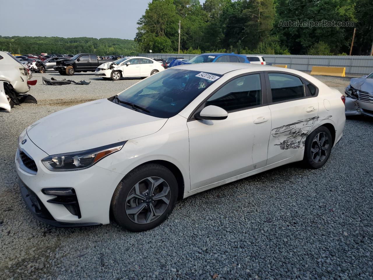 2020 Kia Forte Fe White vin: 3KPF24AD5LE233560