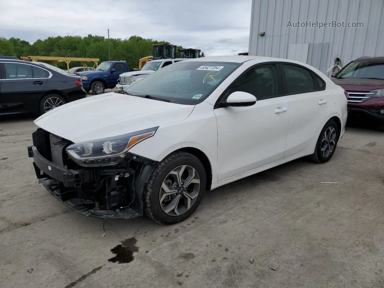 2020 Kia Forte Fe White vin: 3KPF24AD6LE223507