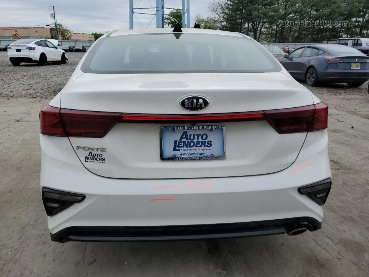 2020 Kia Forte Fe White vin: 3KPF24AD6LE223507