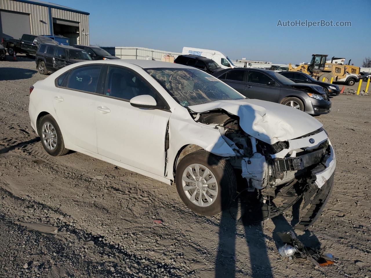 2020 Kia Forte Fe White vin: 3KPF24AD7LE167786