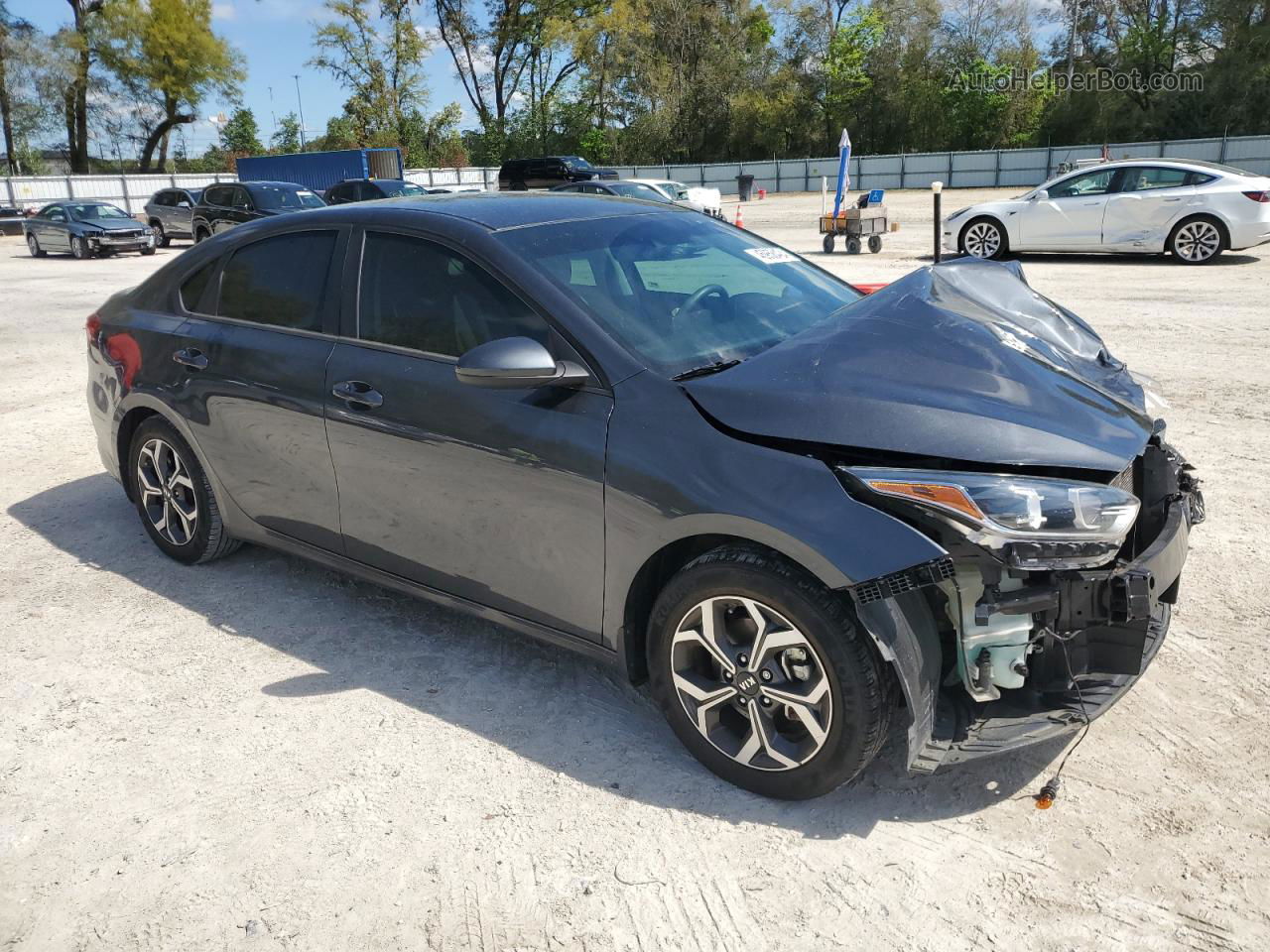 2020 Kia Forte Fe Gray vin: 3KPF24AD7LE247170