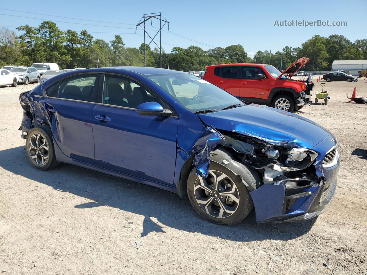 2020 Kia Forte Fe Синий vin: 3KPF24AD8LE169854