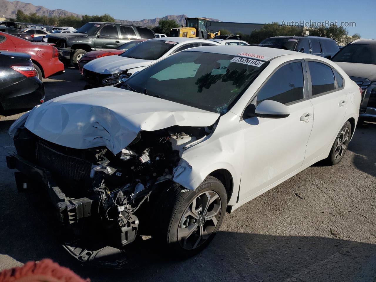 2020 Kia Forte Fe Белый vin: 3KPF24AD8LE187500