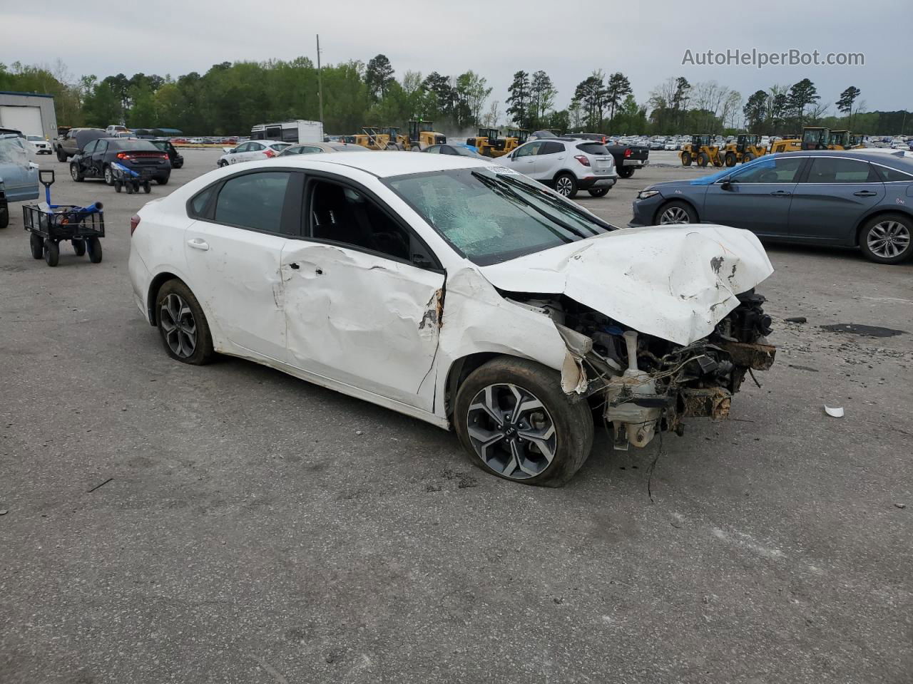 2020 Kia Forte Fe White vin: 3KPF24AD8LE226084