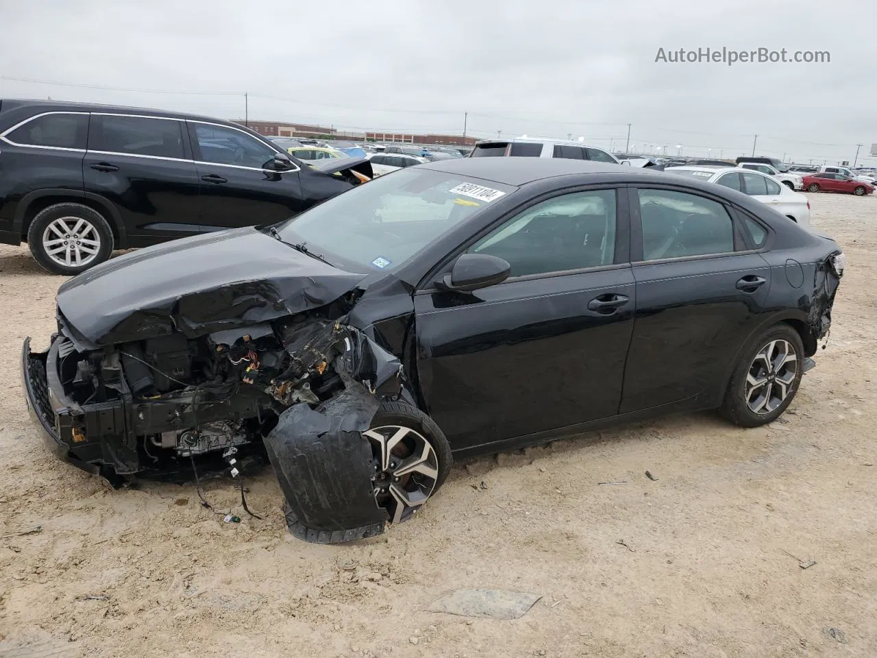 2020 Kia Forte Fe Черный vin: 3KPF24AD8LE239501