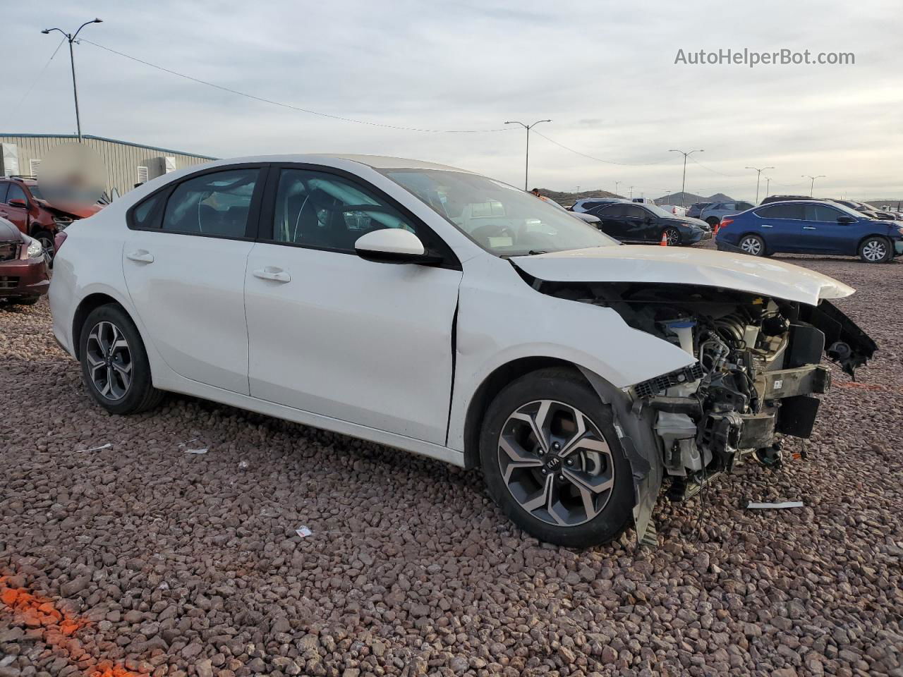 2020 Kia Forte Fe White vin: 3KPF24AD8LE240454