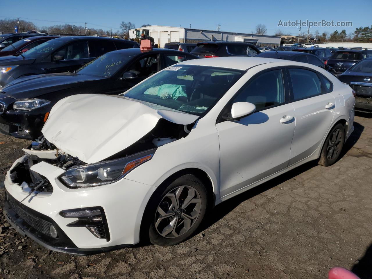 2020 Kia Forte Fe White vin: 3KPF24AD8LE246609