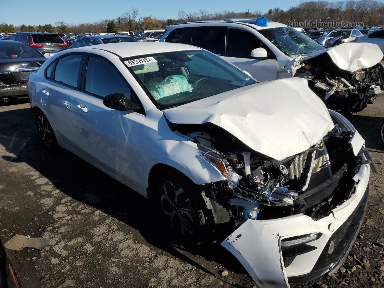 2020 Kia Forte Fe White vin: 3KPF24AD8LE246609