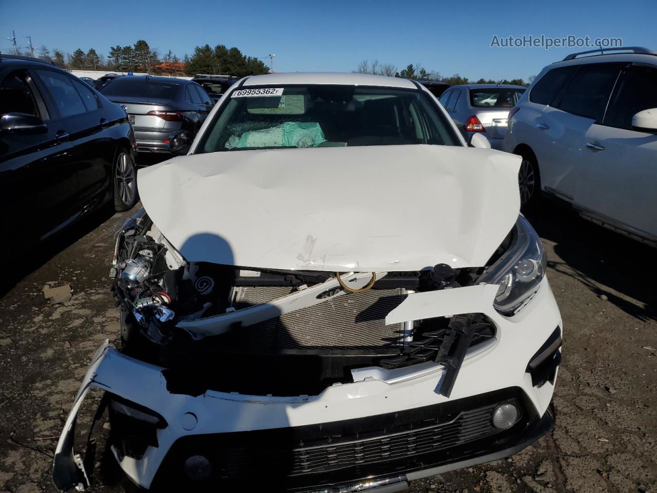 2020 Kia Forte Fe White vin: 3KPF24AD8LE246609