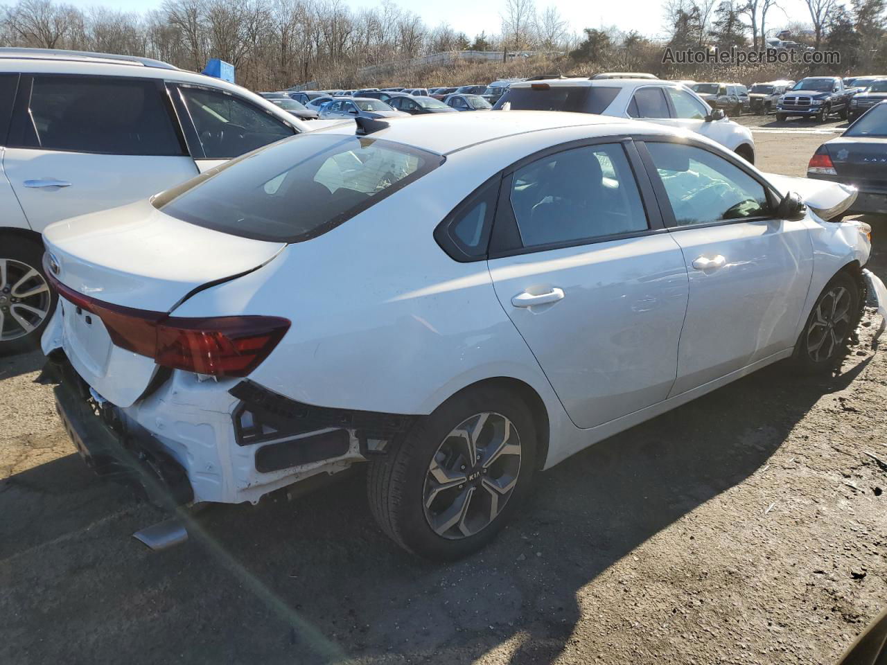 2020 Kia Forte Fe White vin: 3KPF24AD8LE246609