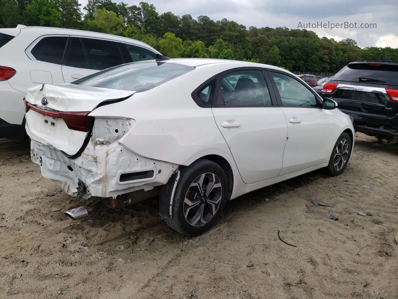 2020 Kia Forte Fe White vin: 3KPF24AD9LE150102