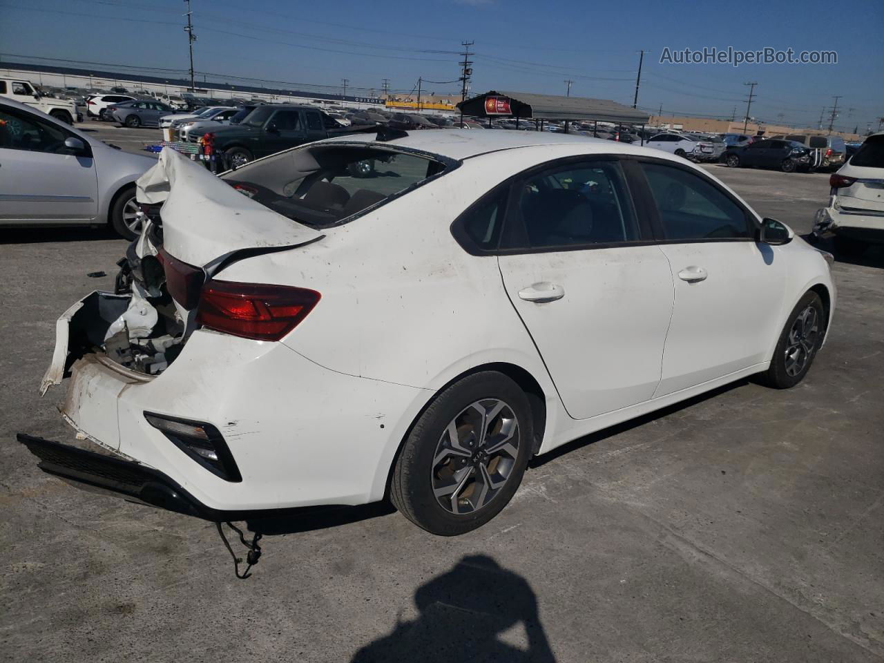 2020 Kia Forte Fe White vin: 3KPF24AD9LE183262