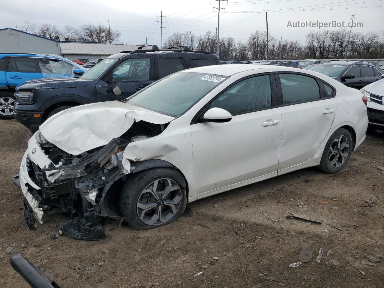 2020 Kia Forte Fe White vin: 3KPF24AD9LE184041